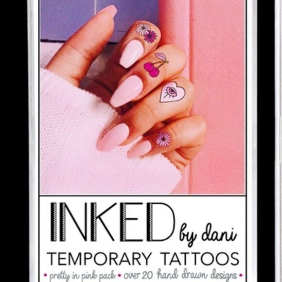 Pink Temporary Tattoos Pack  - New - Picture 5 of 5